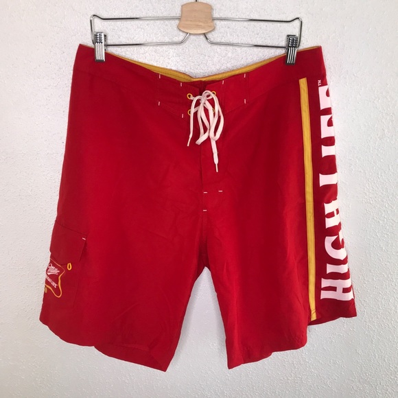 Beer Board Shorts Swim Trunks 36 